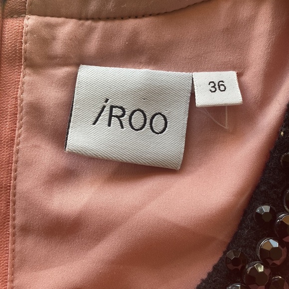 Retro Pink/Black Wool Blend Dress by iRoo - Size 4 (EU 36) - Picture 9 of 10